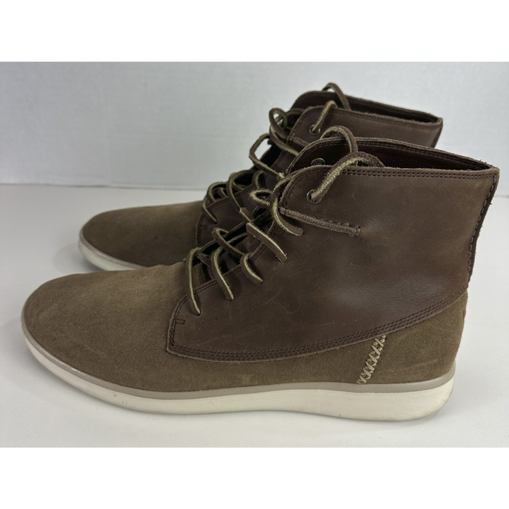UGG Lamont Leather Chukka Boots Men's 11.5 Chestnut Brown Laced Shoes Uggs - Picture 5 of 12